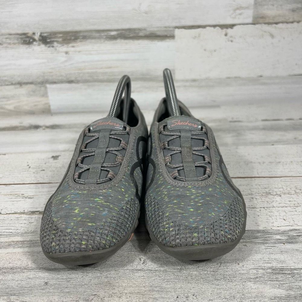 Skechers Womens Relaxed Fit Memory Foam Gray Aqua Slip On Shoe US‎ 8 - Picture 4 of 8